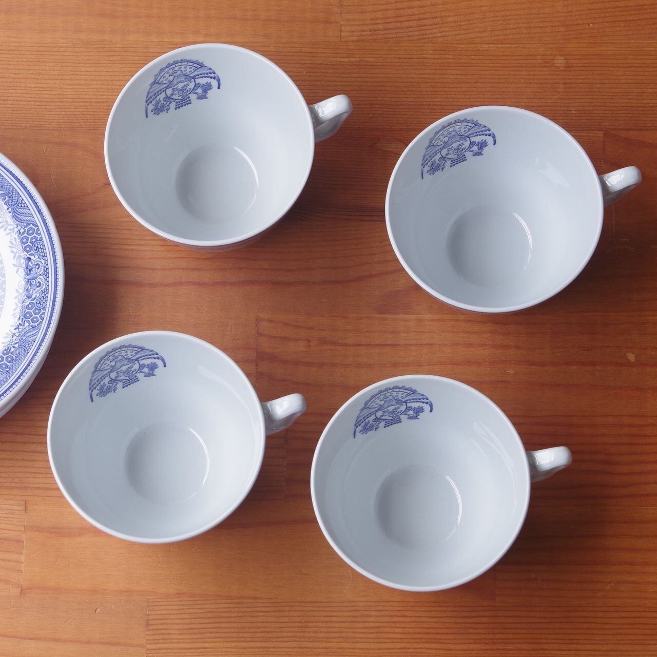 スポード ヘリテージ グレー ブルー コーヒーカップ＆ソーサー 鳥 ワシ