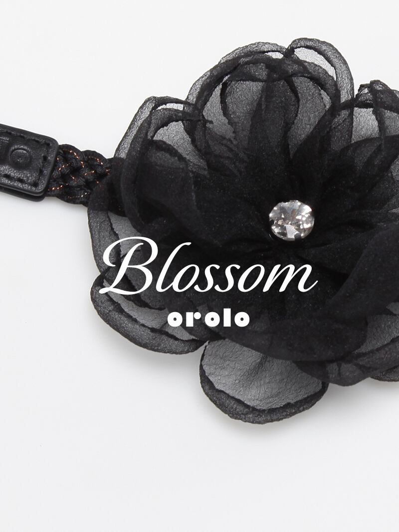 予約【orolo】blossom charm (Black/Cubic)
