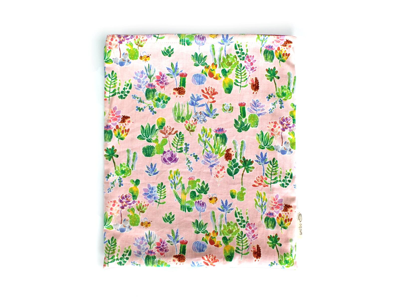 ハリネズミ用寝袋 L(夏用)コットン×スムースニット サボテンとハリネズミ  / Large Snuggle Sack for Hedgehog for Summer