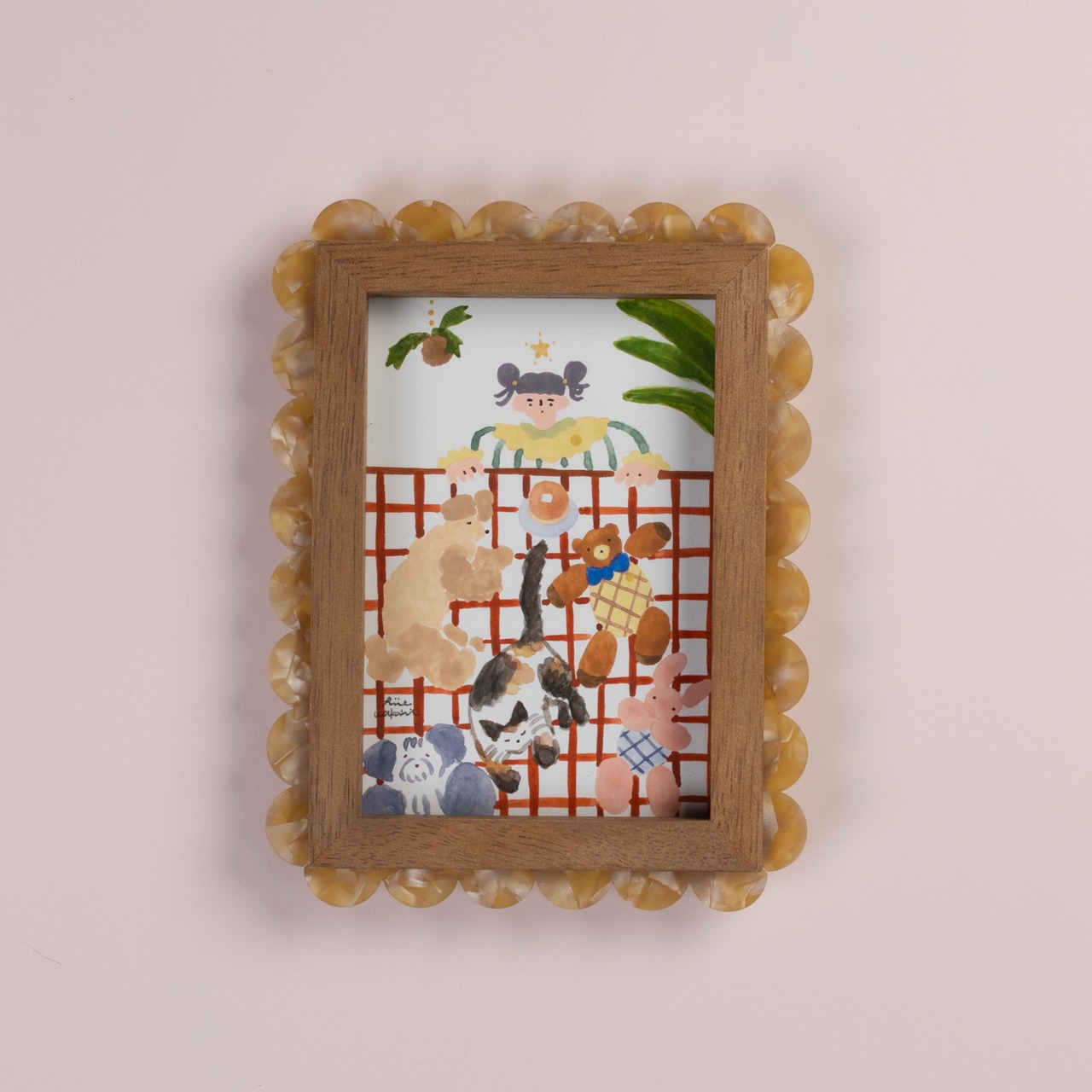 < Riie ／ ワカイリエ > 原画「生き物はねむり、ぬいぐるみは起きる時間」