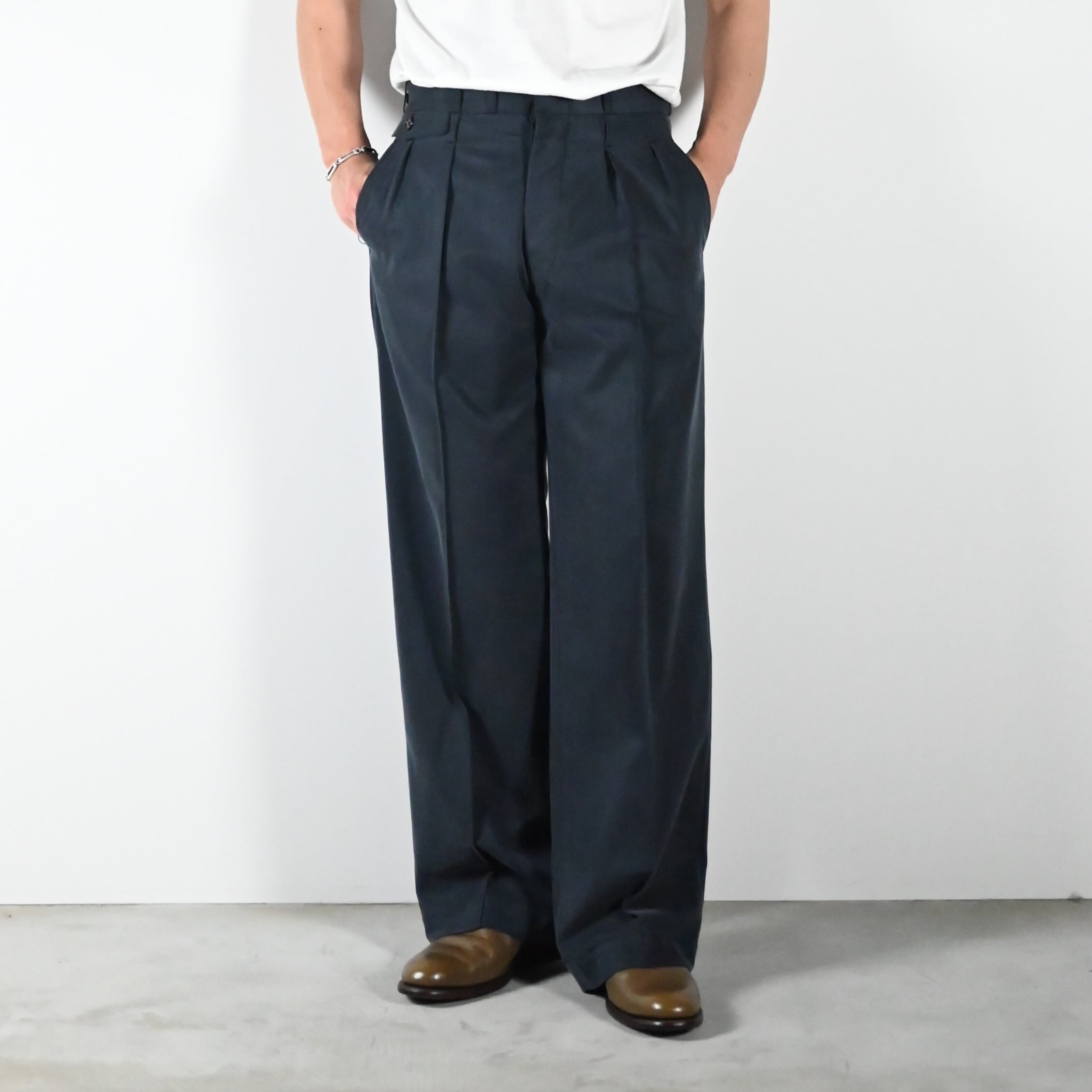 パンツ oldjoe 24aw DOUBLE-PLEATED DRAPE TROUSER ○OLD JOE - DOUBLE
