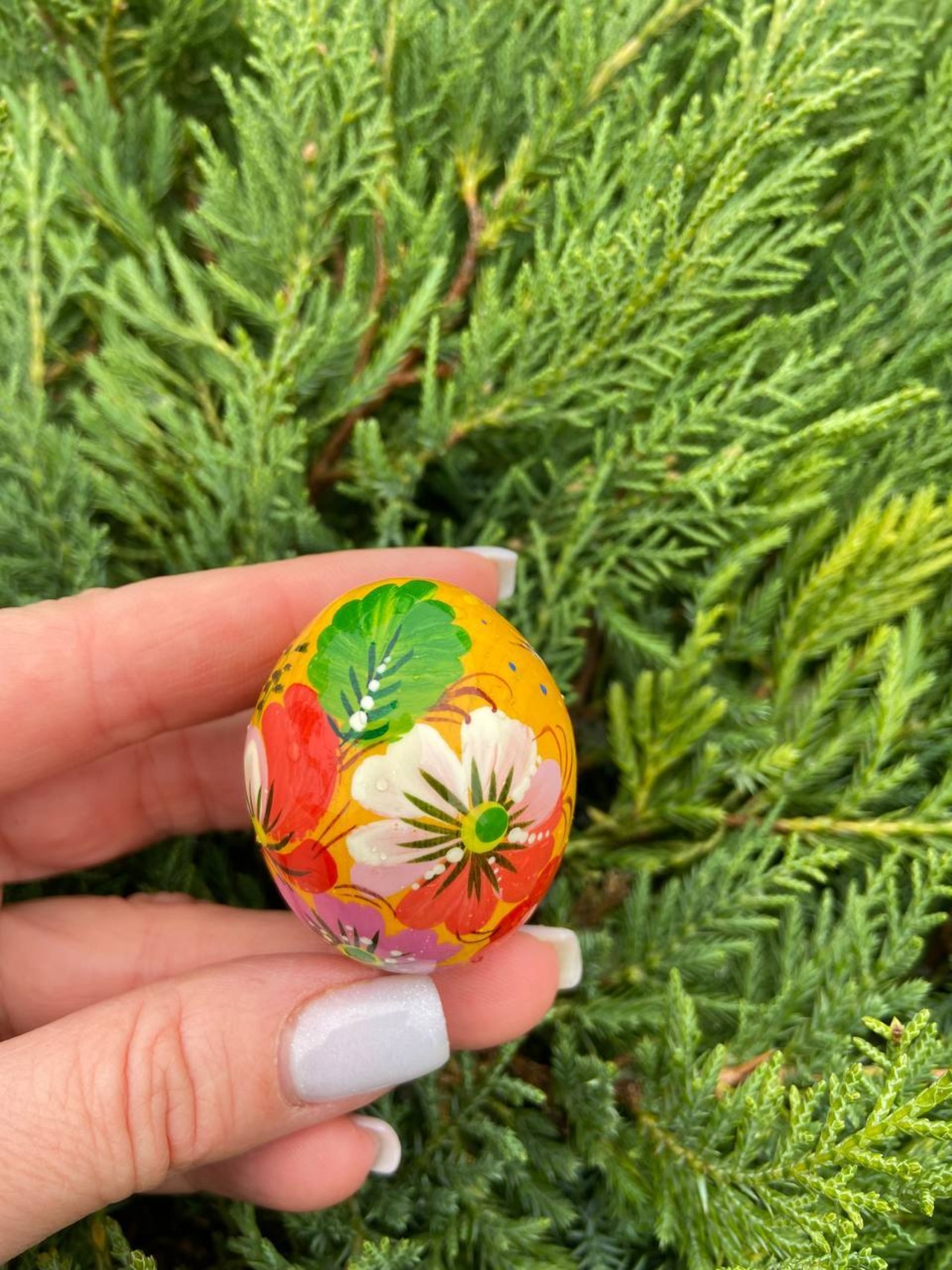 ペトリキウカ塗りのイースター・エッグ 4cm　ホメンコ作 - 5