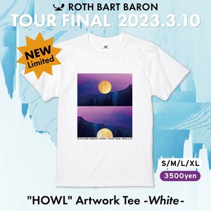 "HOWL"Artwork Tee - White -