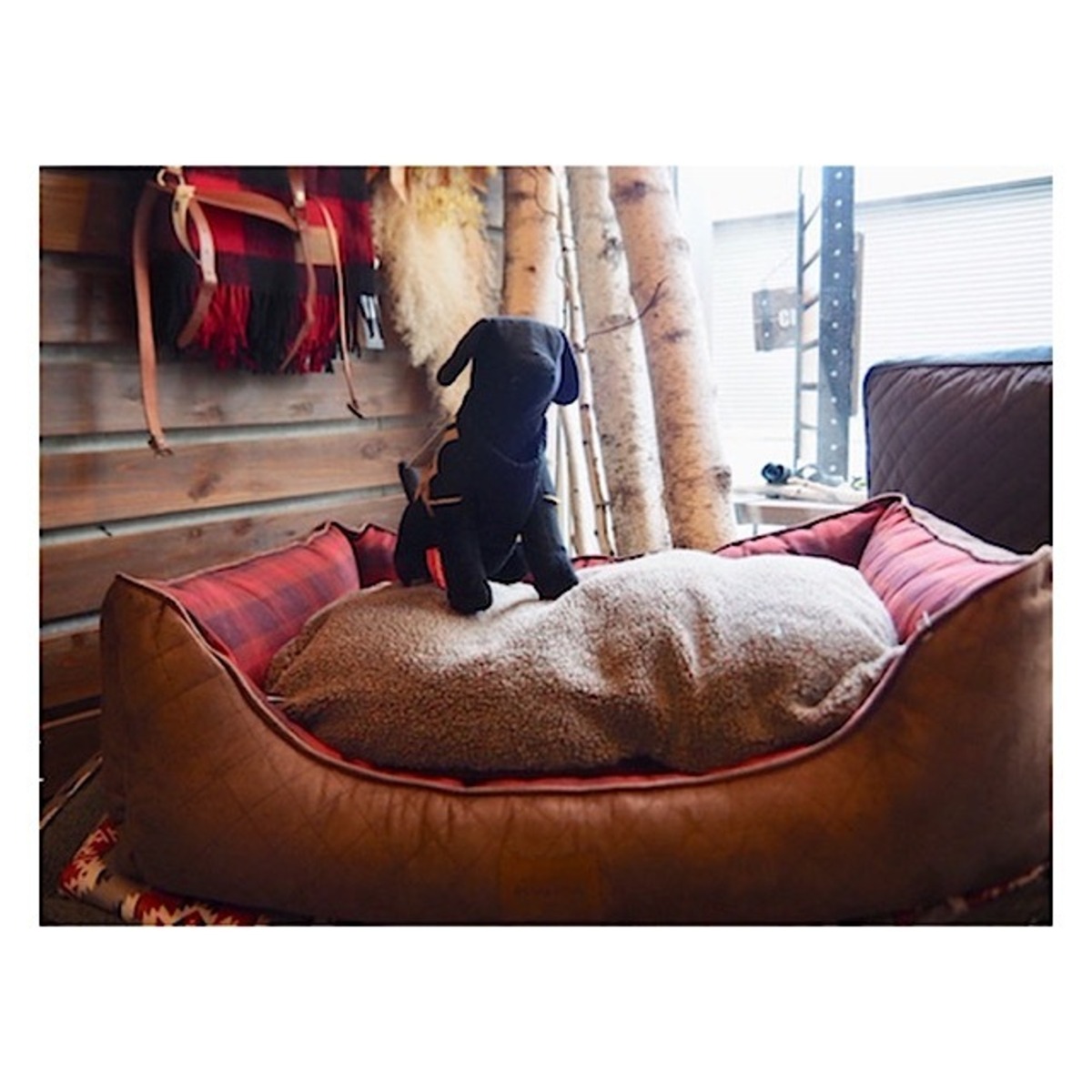 【送料無料】おしゃれで洗える PENDLETON（ペンドルトン）ドッグベッド Mサイズ（RED OMBRE） OutTail Dog