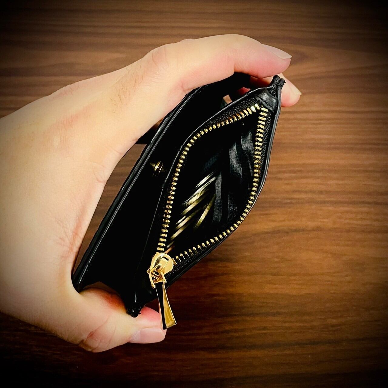 新品 本革 ワニ革 鰐 クロコダイル 二つ折り財布 ハンドメイド 241