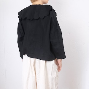 [TOWAVASE(トワヴァーズ)Bon Voyage blouse ボンヴォヤージュ プルオーバーブラウス /black