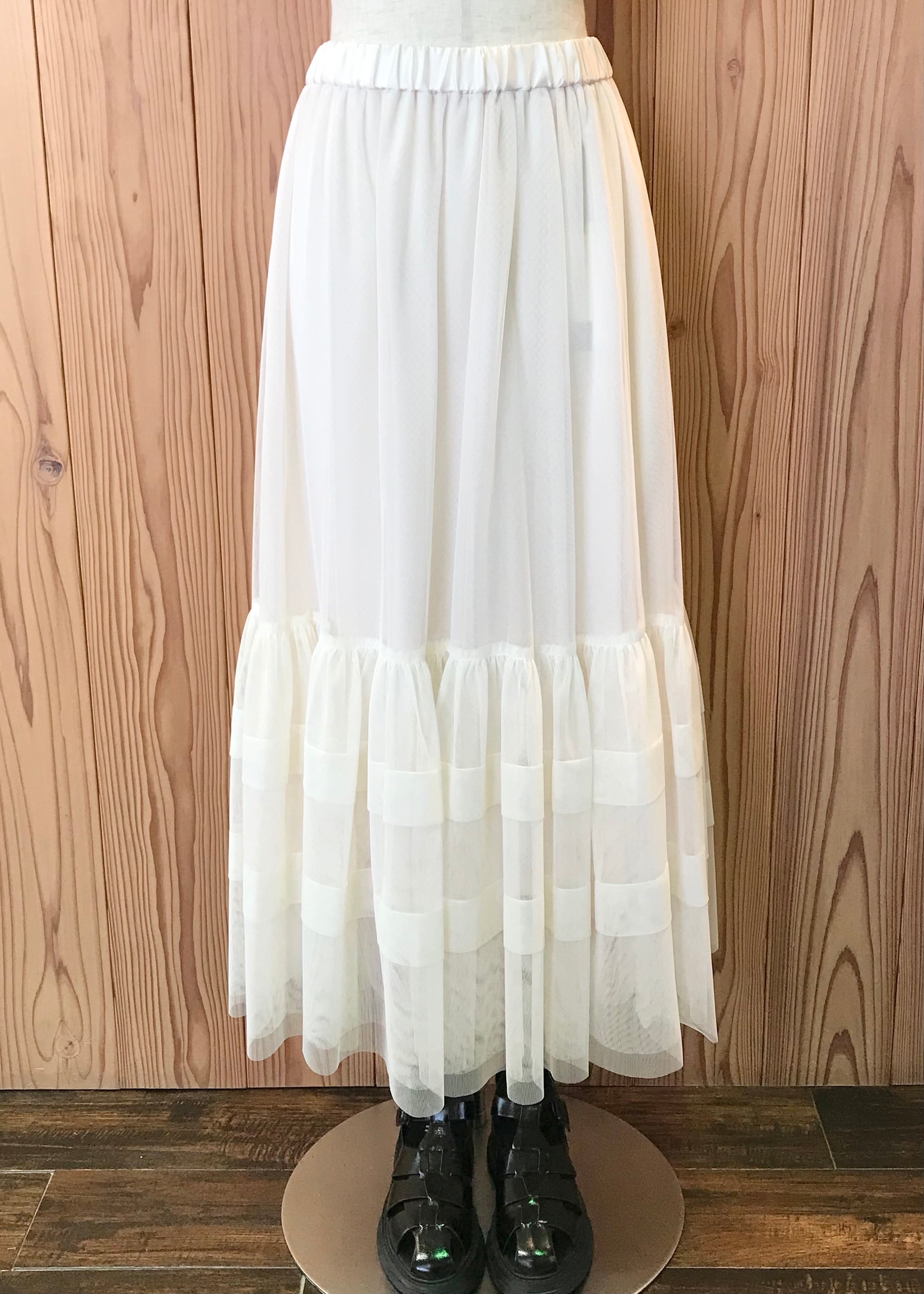 【GRACE CONTINENTAL】チュールティアードスカート