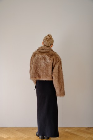 Fur Short Jaclet/ファーショートジャケットBrown Mix