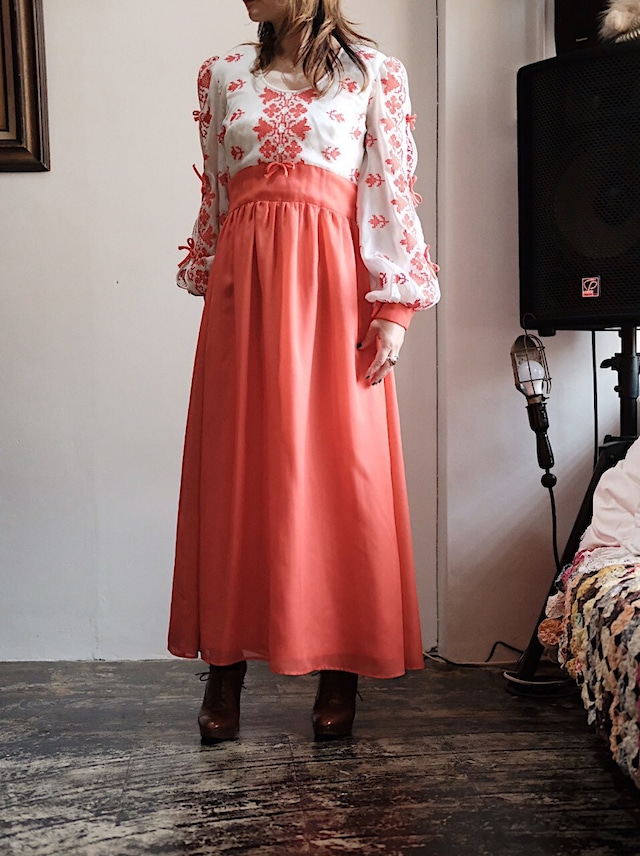 Vintage Germany orange dress