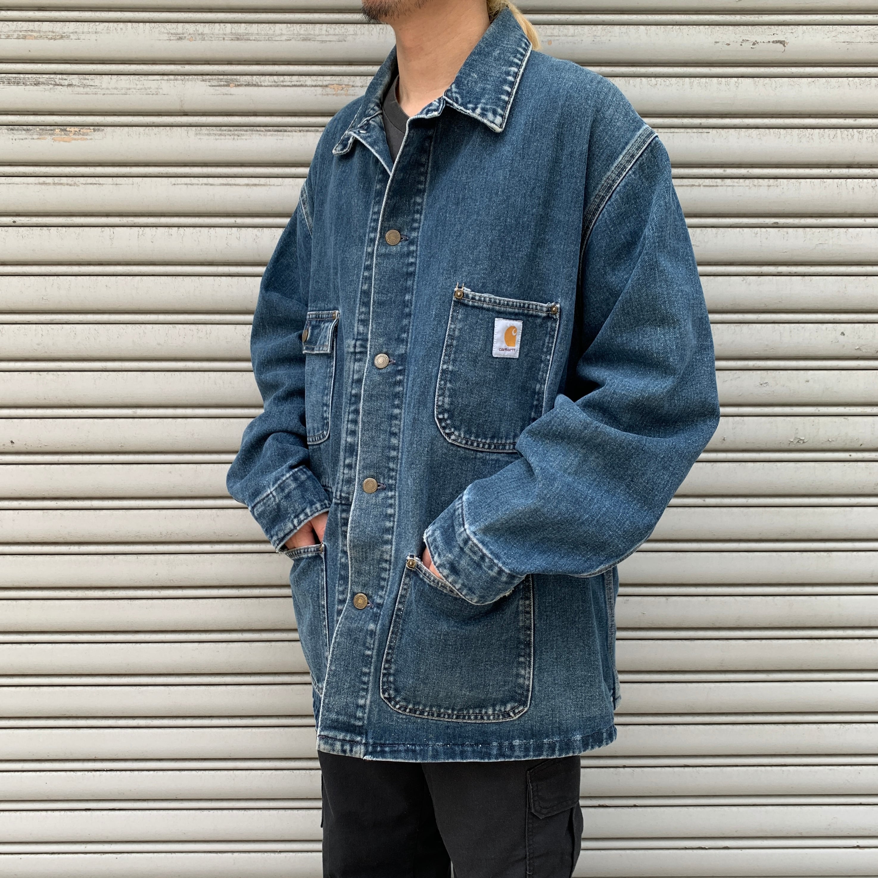 90s USA carhartt デニムチョアコート カバーオール XL | 古着屋 Uan