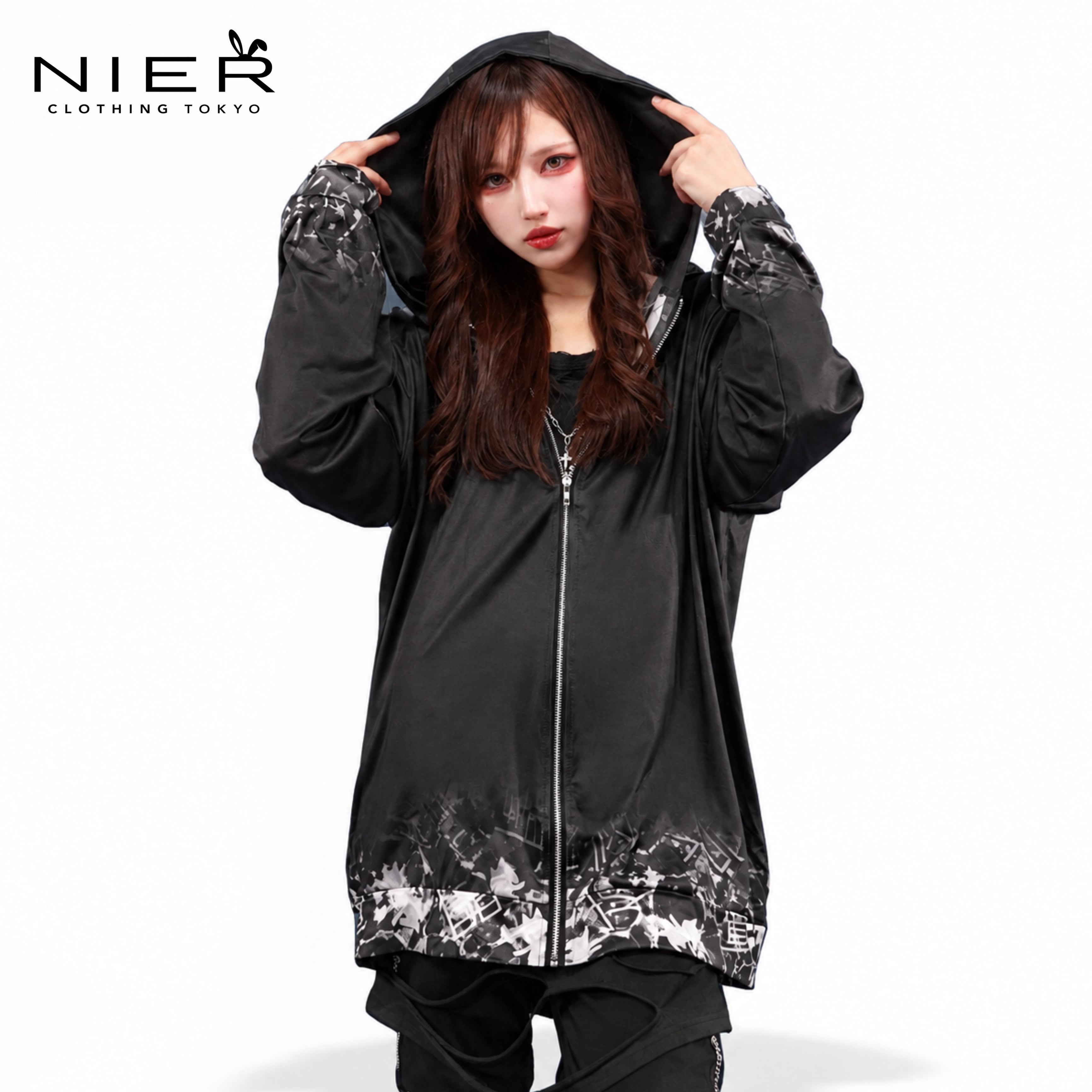 月初め新作秋服プレゼント55%OFF SALE》漢字GRADATION ZIP OUTER