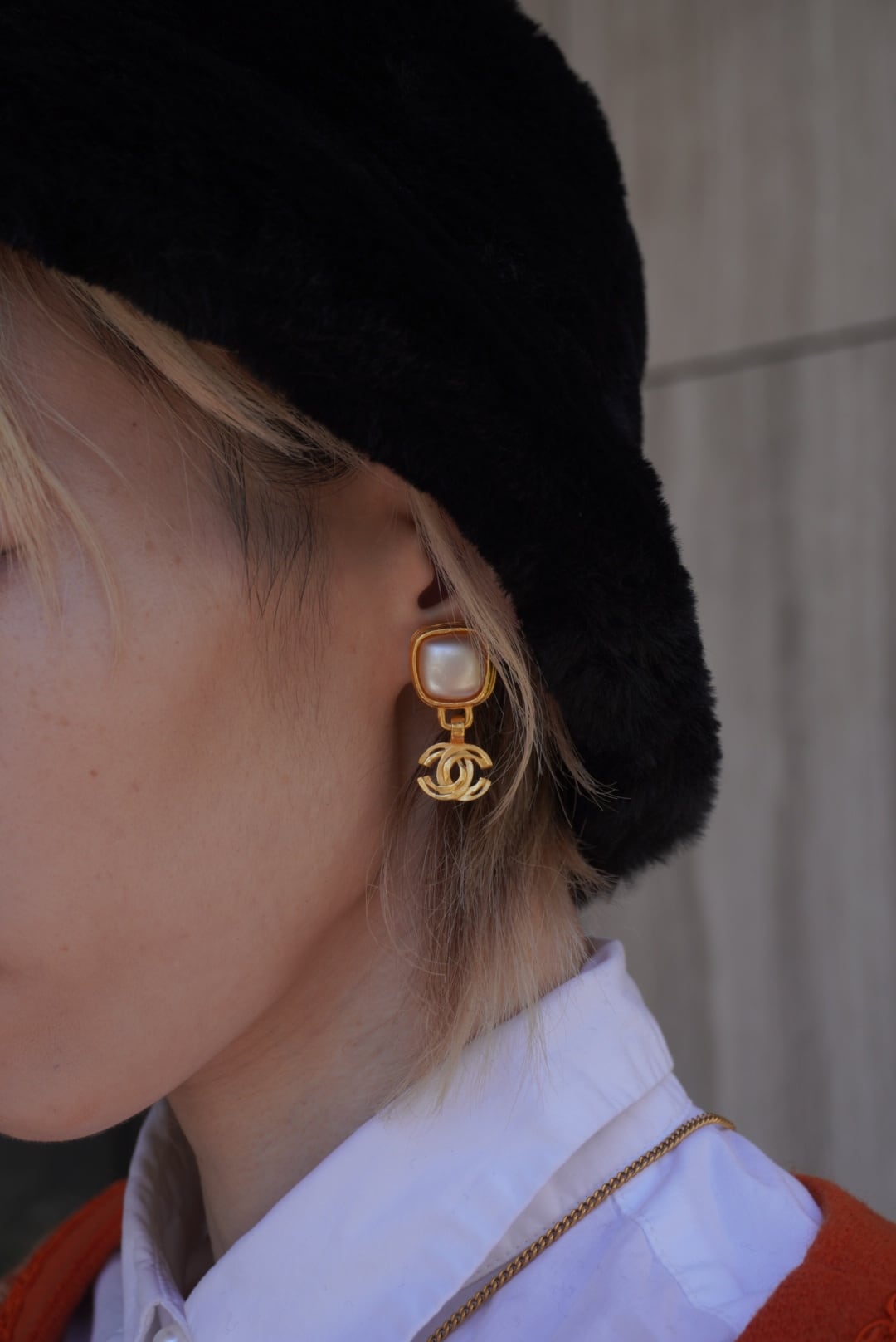 VINTAGE CHANEL ゴールドイヤリング ココマーク ココマーク ラウンド