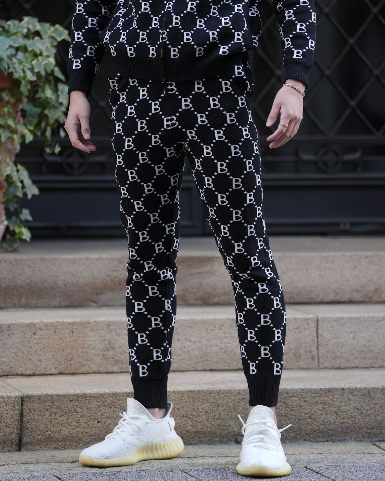 BELINDA MONOGRAM SWEAT PANTS【BB25025】