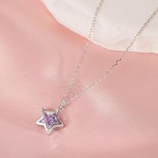 ネックレス パープル スター おしゃれ ペンダント