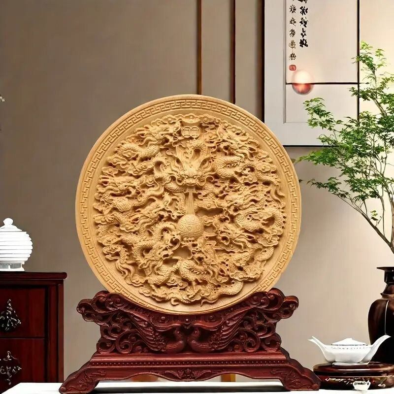 カーアクセサリー 風水 中国結び 古銭 キーリング ゴールドカラー 御