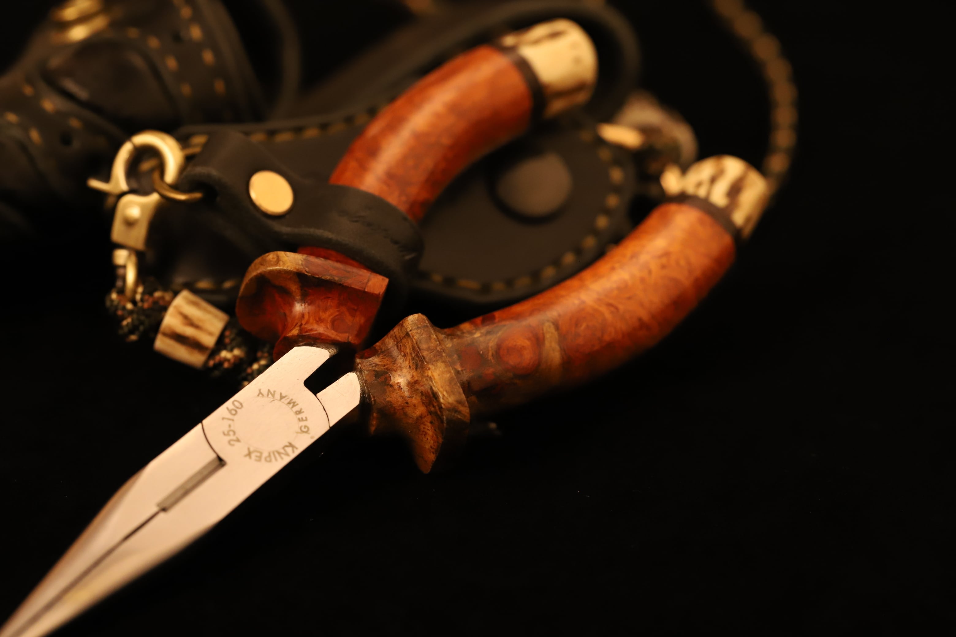 K.blood.package KNIPEX Stag ＋ 花梨瘤紅白 Custom Plier 160 size　③