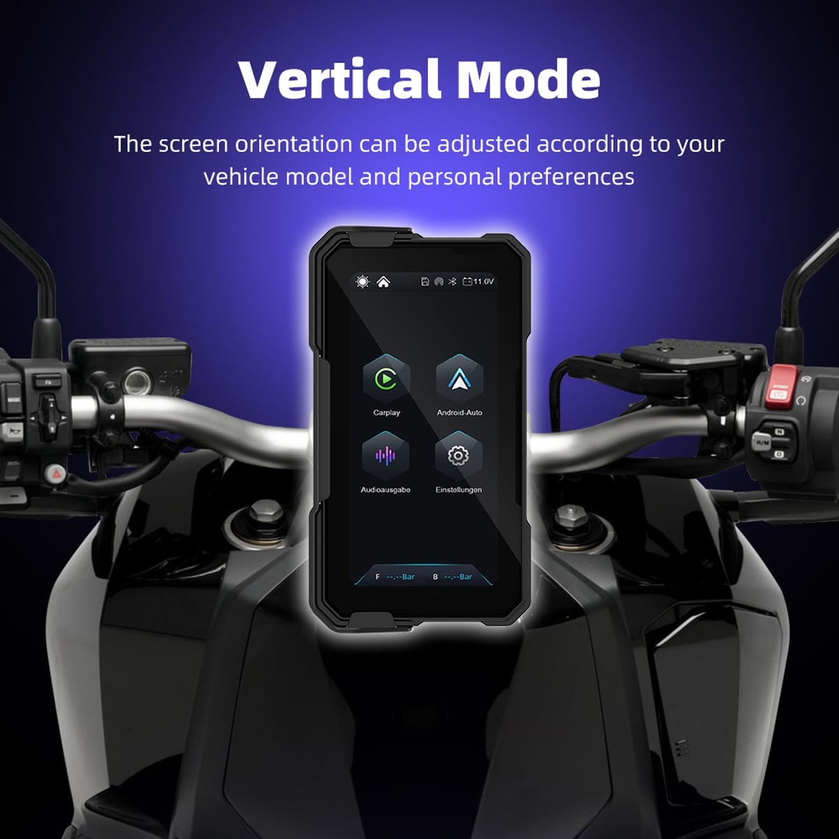 バイク用スマートモニター 6.25インチ CarPlay Android Auto