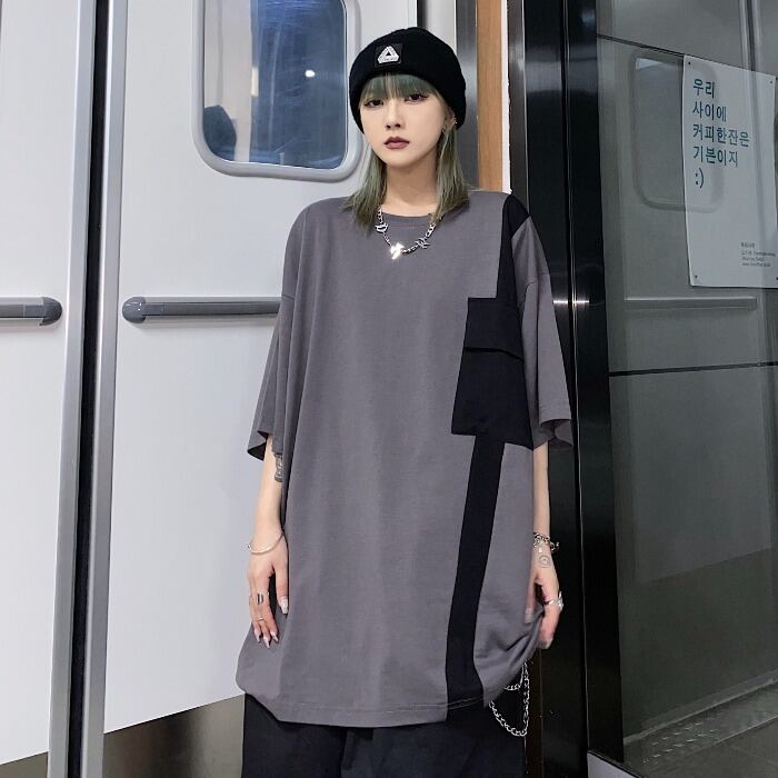 サマールーズレディースポケットTシャツ 大きめサイズ 夏物 ステッチ ケッペル68883710848