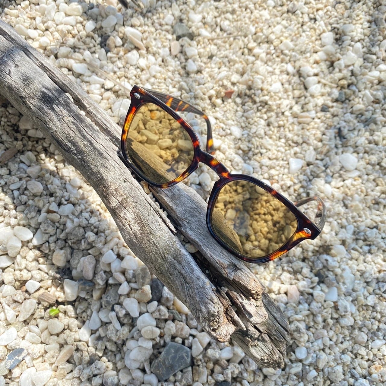 【美品】EFFECTOR ブラウン ラウンドサングラス ケース付き UV99％CUT☆LIFE is Islandブラウンサングラス ケース付 ¥ 3990(￥4389