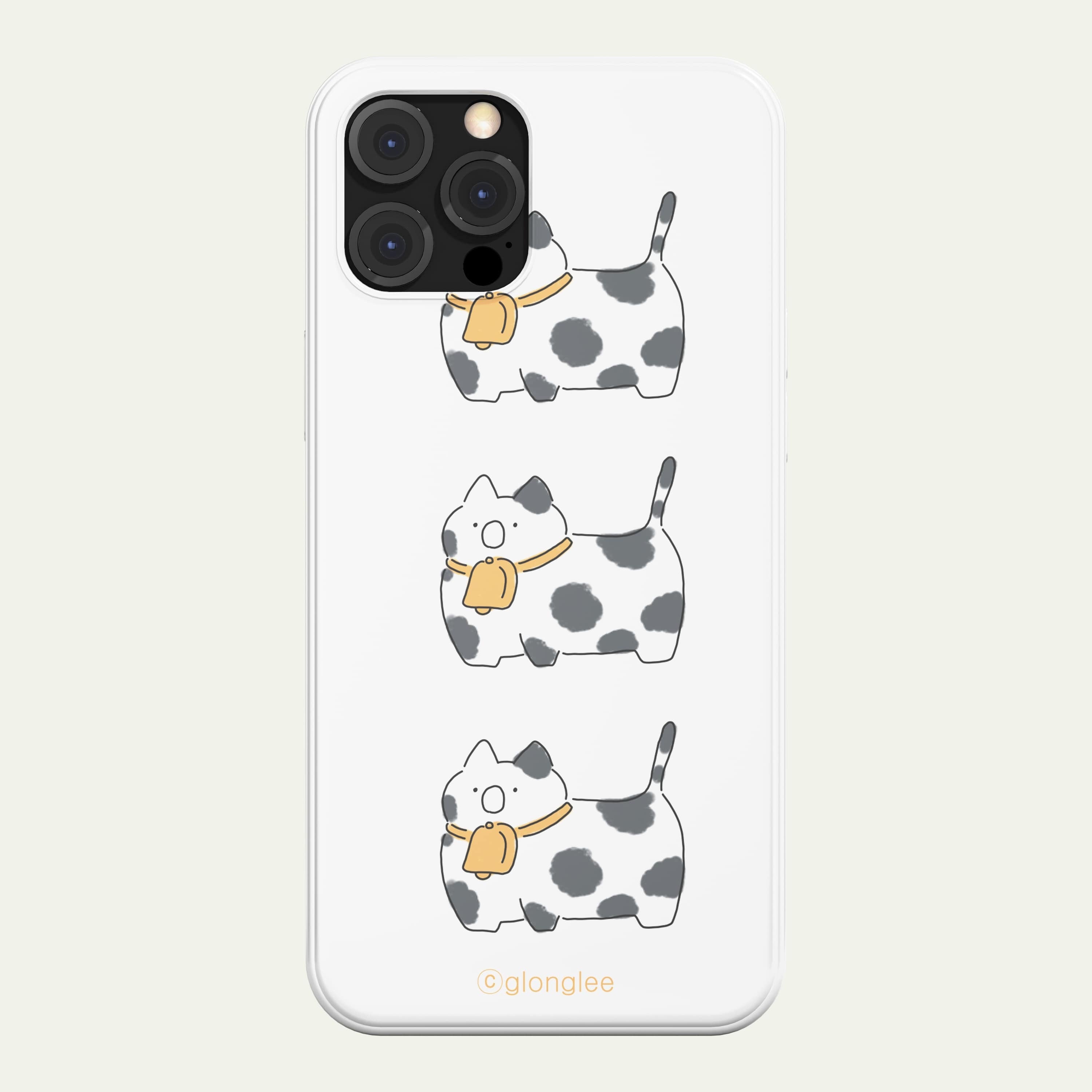 スマホケース [JiRUNGiNE] かわいい ネコ ゆるキャラ イラスト キャラクター 韓国 デザイナーズ iPhone Android 携帯カバー ぬこ にゃんこ ぶち猫 牛 (JR03) アイフォン Xperia Galaxy