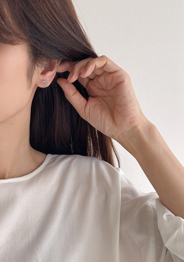 (即納) Fil. / Heat&pearl earrings 4set | 2color