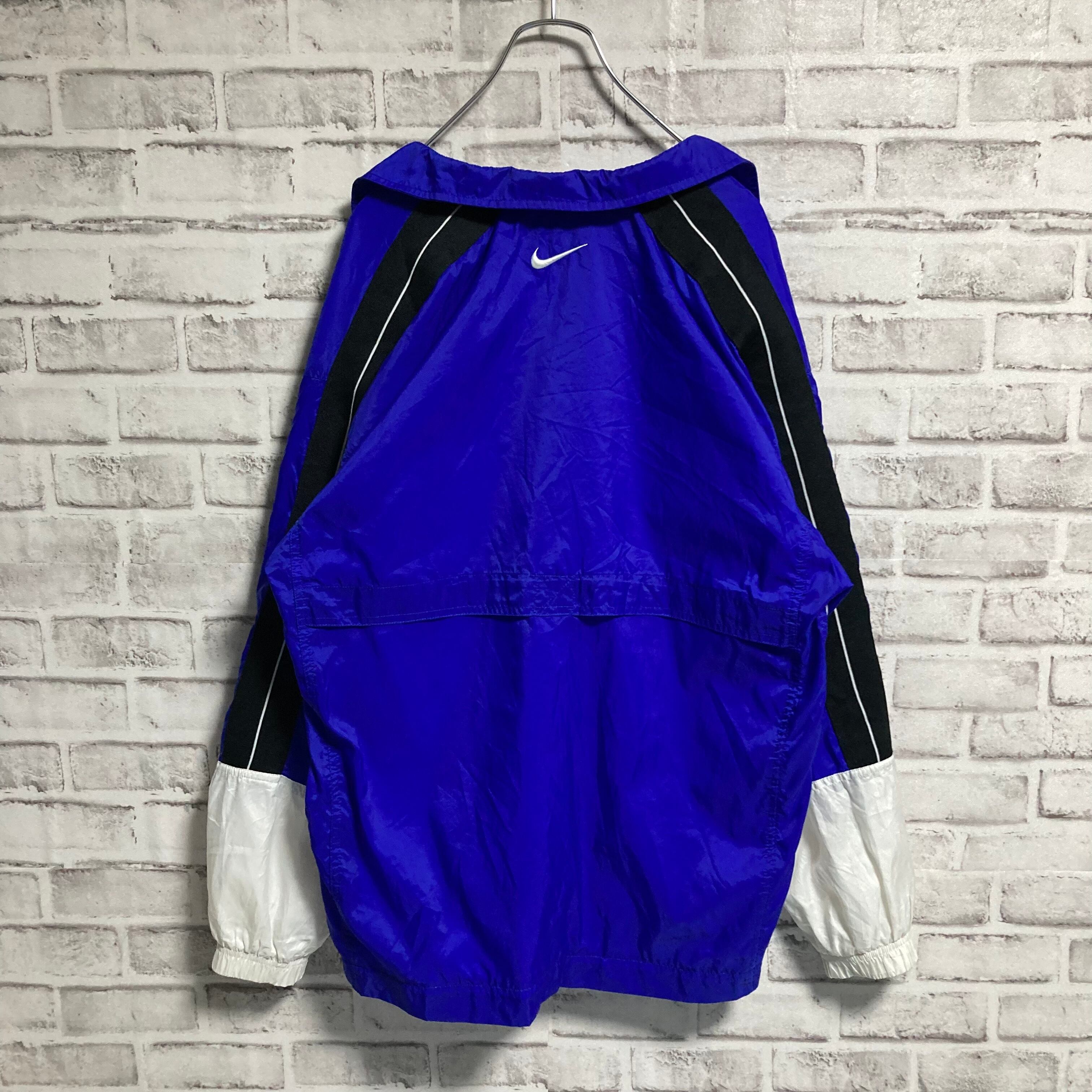 NIKE】90s Nylon Jacket L相当 USA規格 ナイキ 銀タグ 切替 ナイロン