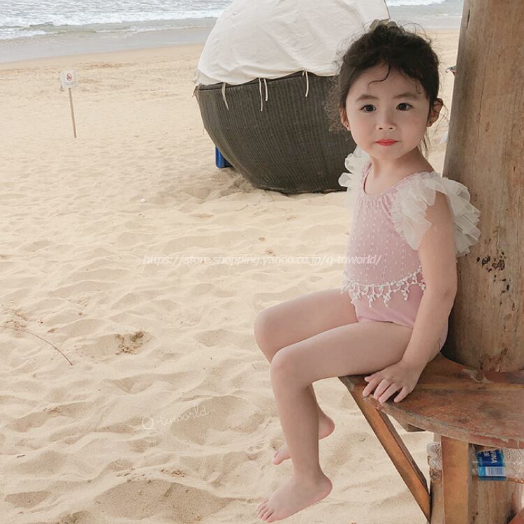 TAHCHEE ターチー キッズ 子供女の子 水着 サンドイッチ ビキニ 90〜100