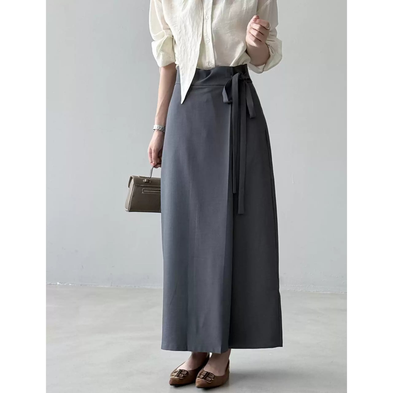 リボンラップデザインスカート(2color) SK3421