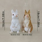 ２個セット かわいいウサギのオブジェ イースターバニー ガーデンレジンクラフト