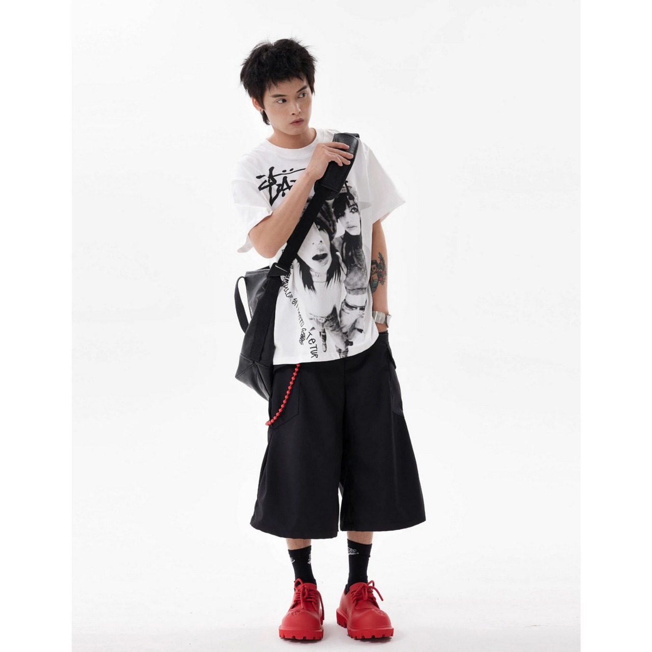 ストリート Battleプリント Tシャツ T920