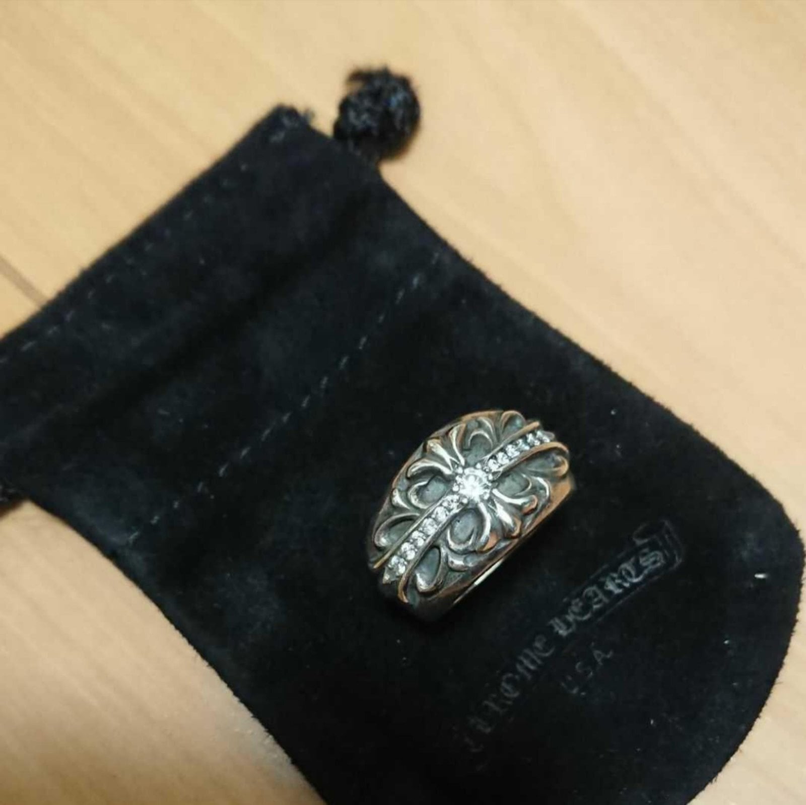 CHROME HEARTS クロムハーツ フローラルクロス リングパヴェダイヤ