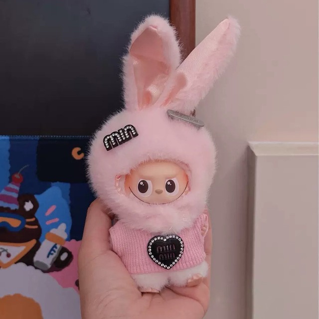 ふわもこうさぎちゃん！ラブブ 4.0専用 10cm 着せ替えセット モフモフ可愛い 大きな耳が可愛い フルコスチューム