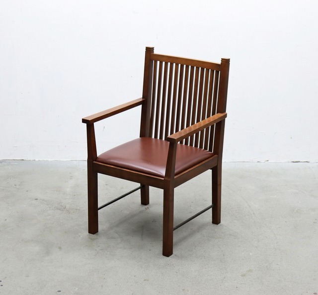 AREA エリア A-1-A 本革 ウォールナット アーム ダイニングチェア ナチュラル モダン 1 OLT08042