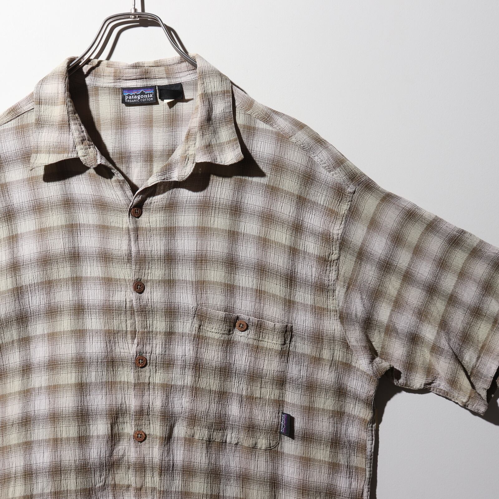 極美品 XL 01年 ポルトガル オンブレチェック A/C Yarn Dyed Shirt AC 