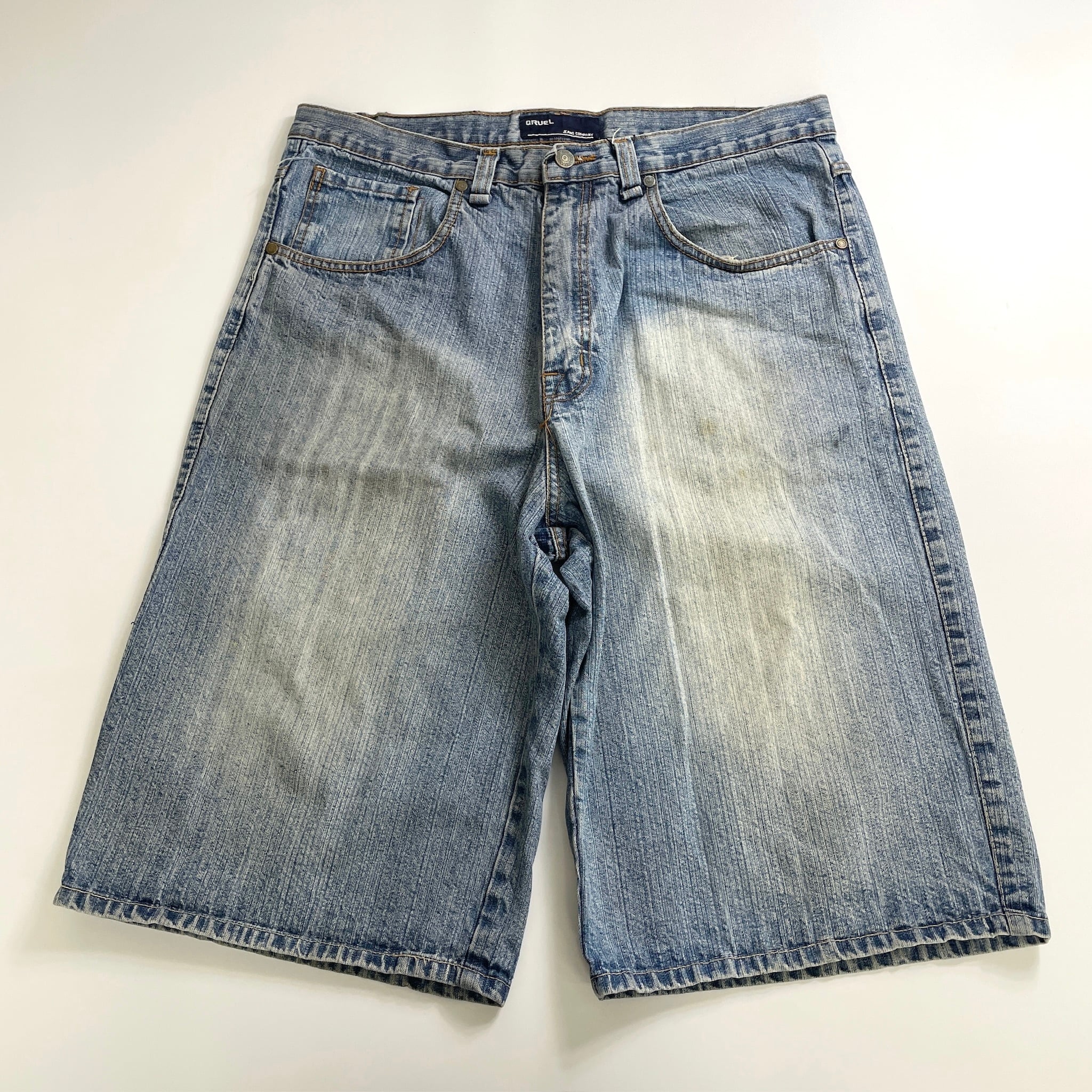 00s QRUEL baggy denim shorts