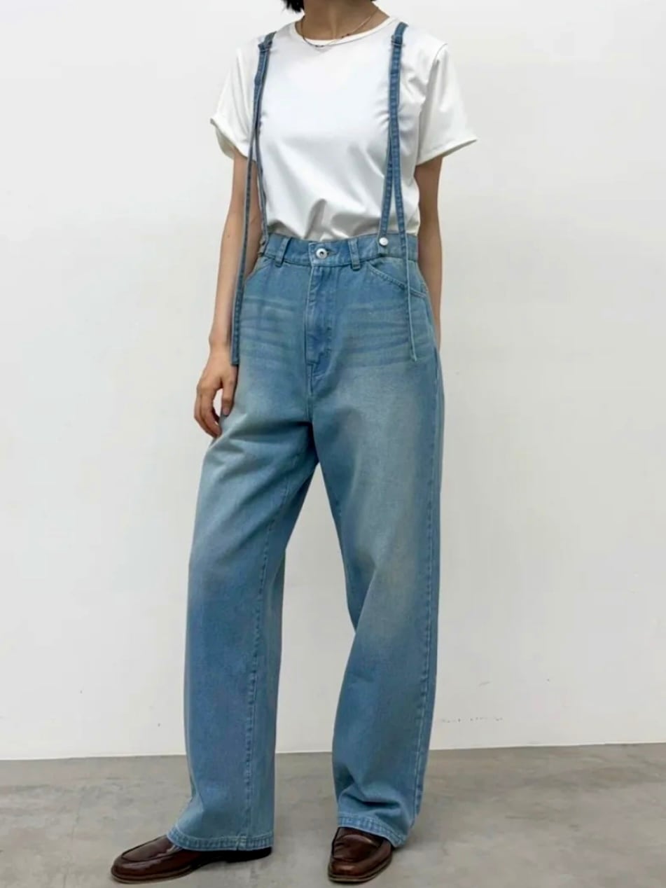 20％OFF SALE!!】CYNICAL(シニカル)サスペンダー付きワイドデニム