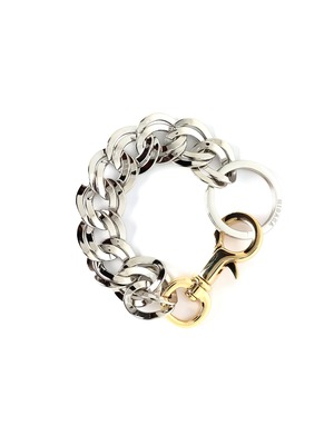 HIDAKA | DOUBLE CURB KEY CHAIN (SILVER)