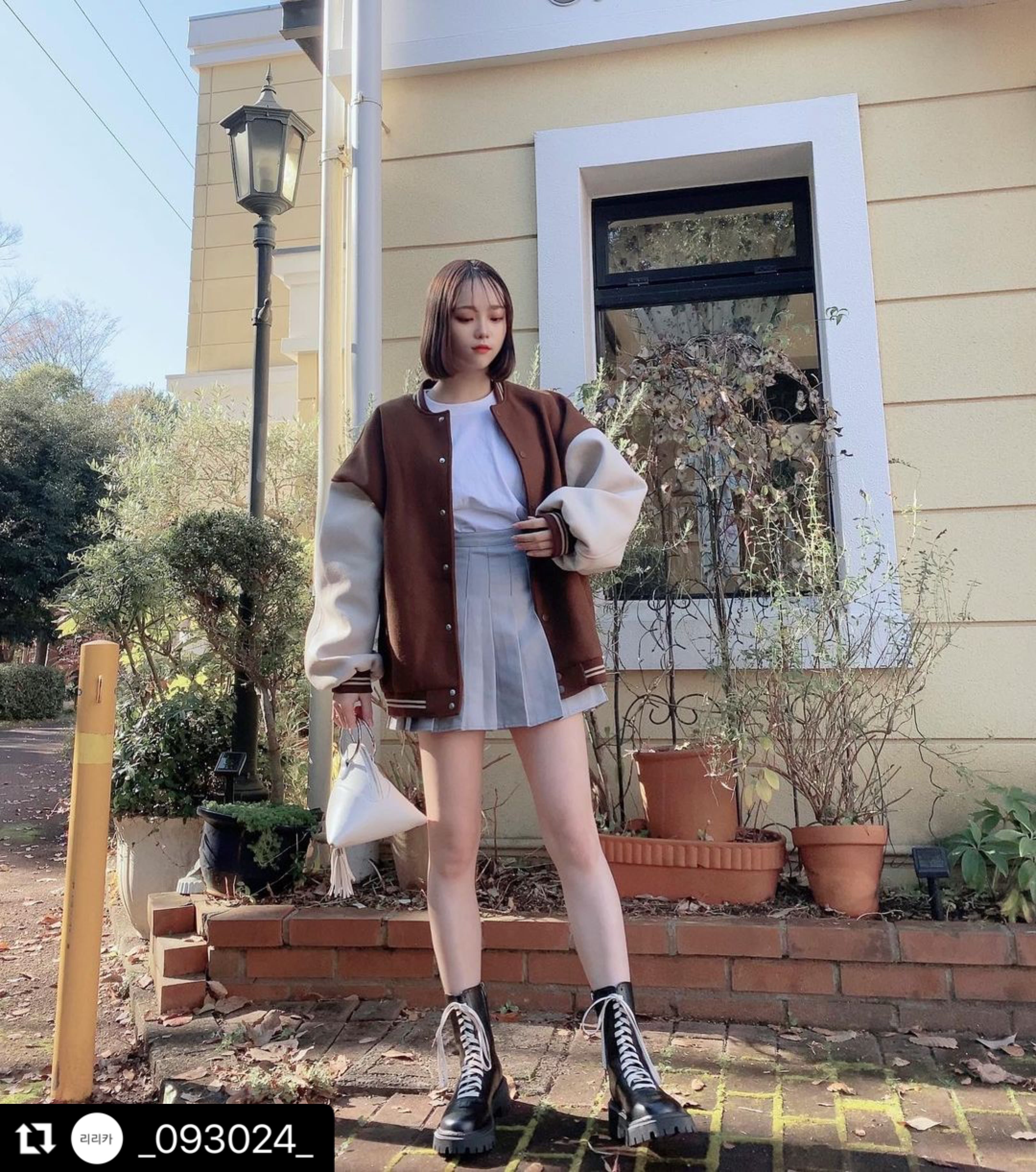 一足は持っておきたい レースアップブーツ 替え紐付き Puレザー ミドル丈 厚底 使い回し抜群 シンプル カジュアル ストリート クール メンズライク Lamitte Deco トレンド 韓国ファッション ショップ Base店