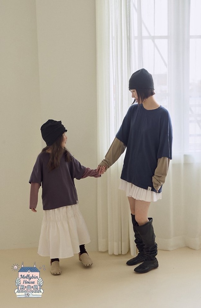 【取寄】mollybin｜sleeker tee (mom)｜スリーカーTシャツ（ママ）｜FREE｜mom｜26 autumn