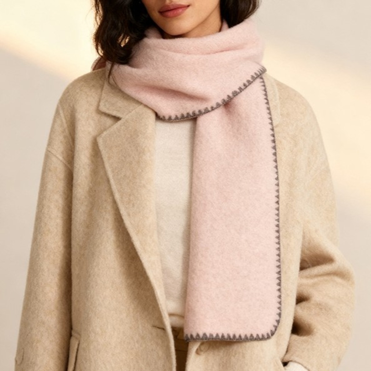 ステッチトリムシンプルマフラー H0060