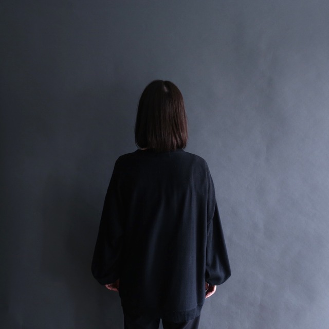 slash square pattern loose sweater