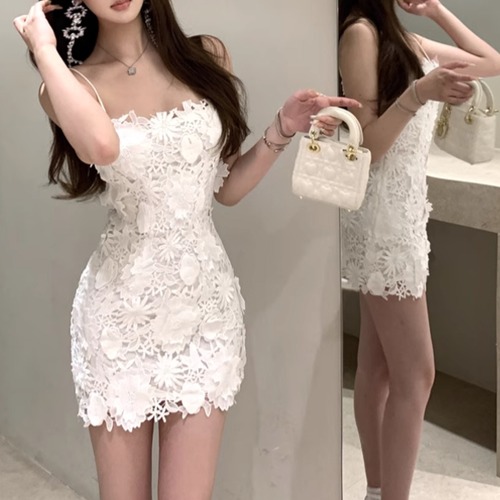 3Ｄフラワーレースワンピ ・9060