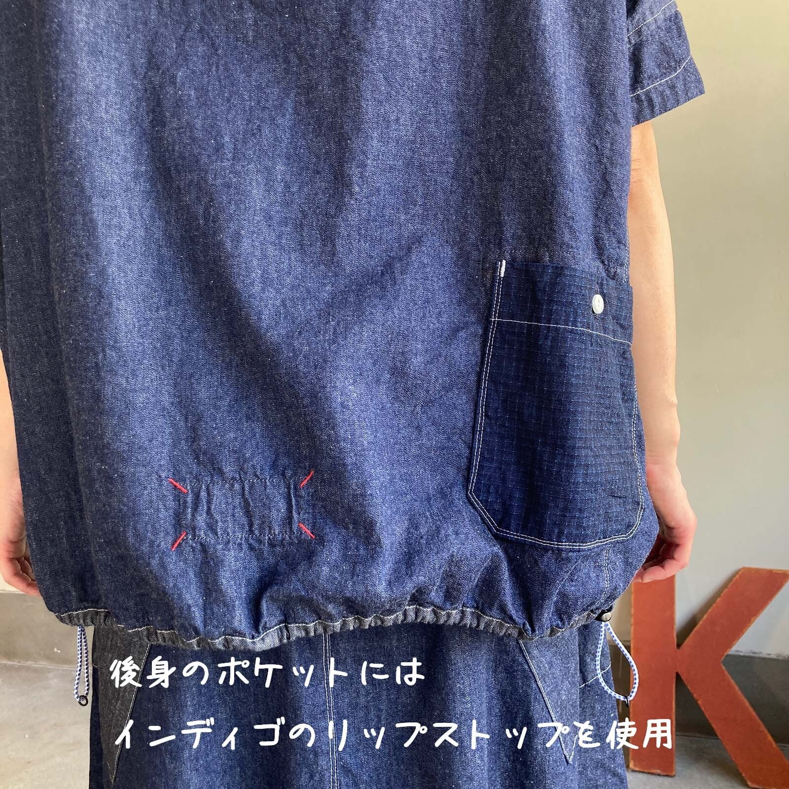 Wide-Tシャツ Girl's ライトオンスデニム/インディゴ 61S13 サイズF