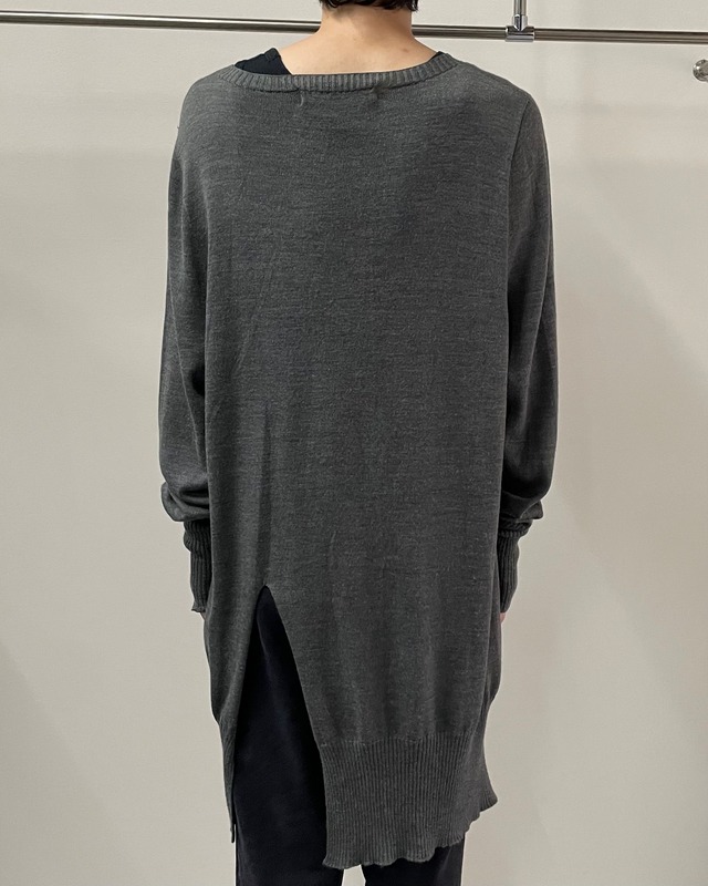 【Ground Y】asymmetry design long sleeve top