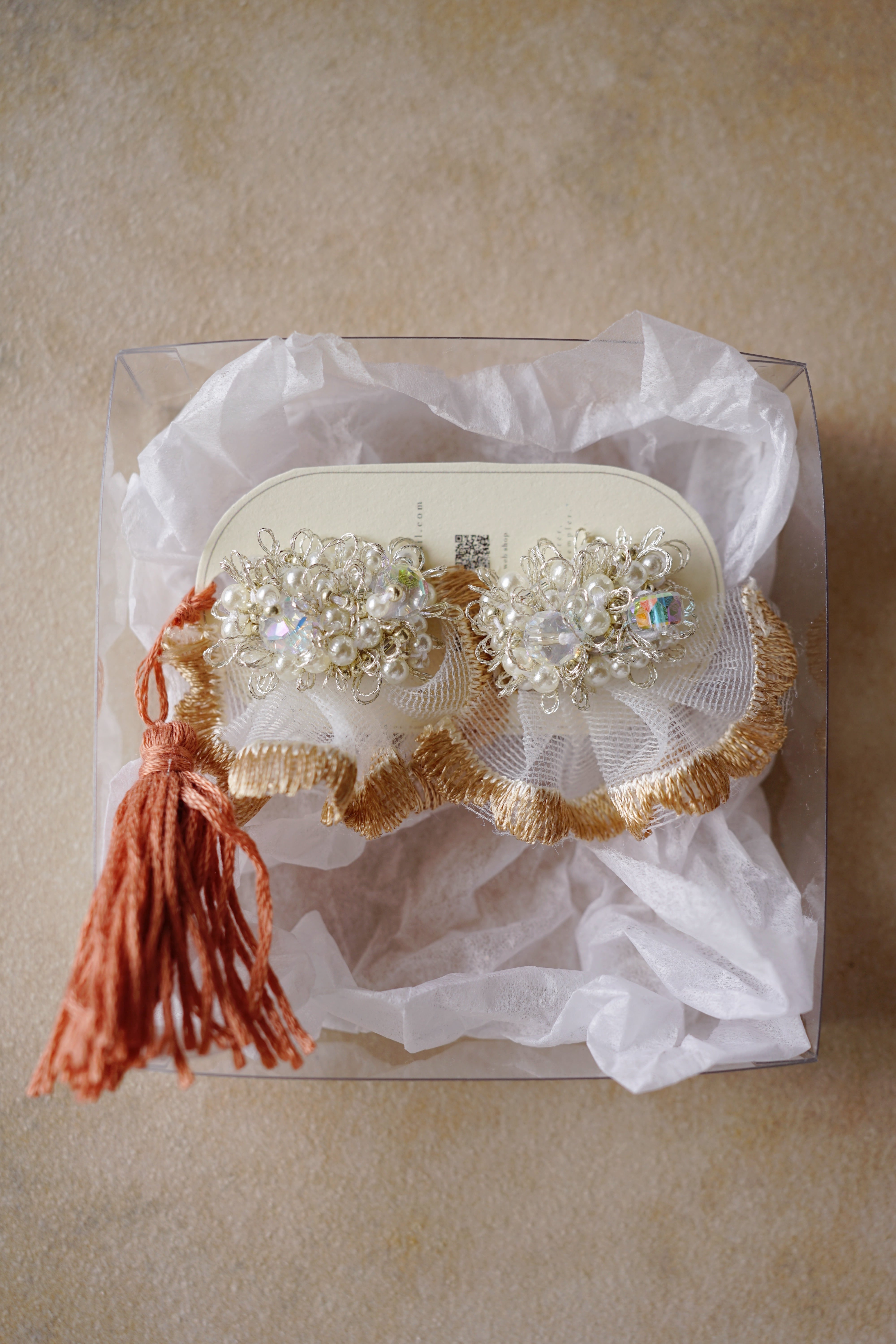 lace white/ イヤリング