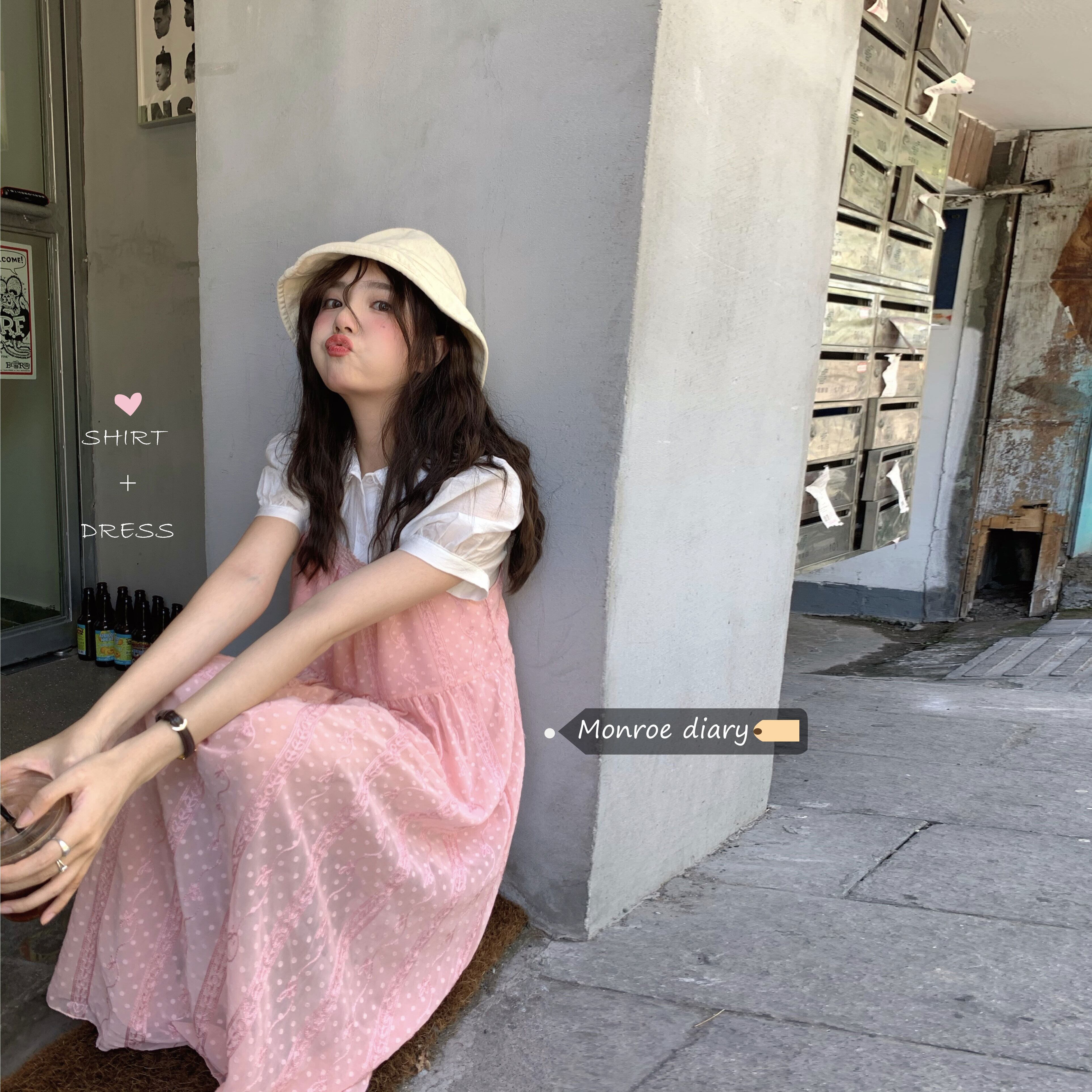 ドレス サマーシャツ 大人ガーリー スウィート キュート カジュアル 夏物 モンロー54885015699