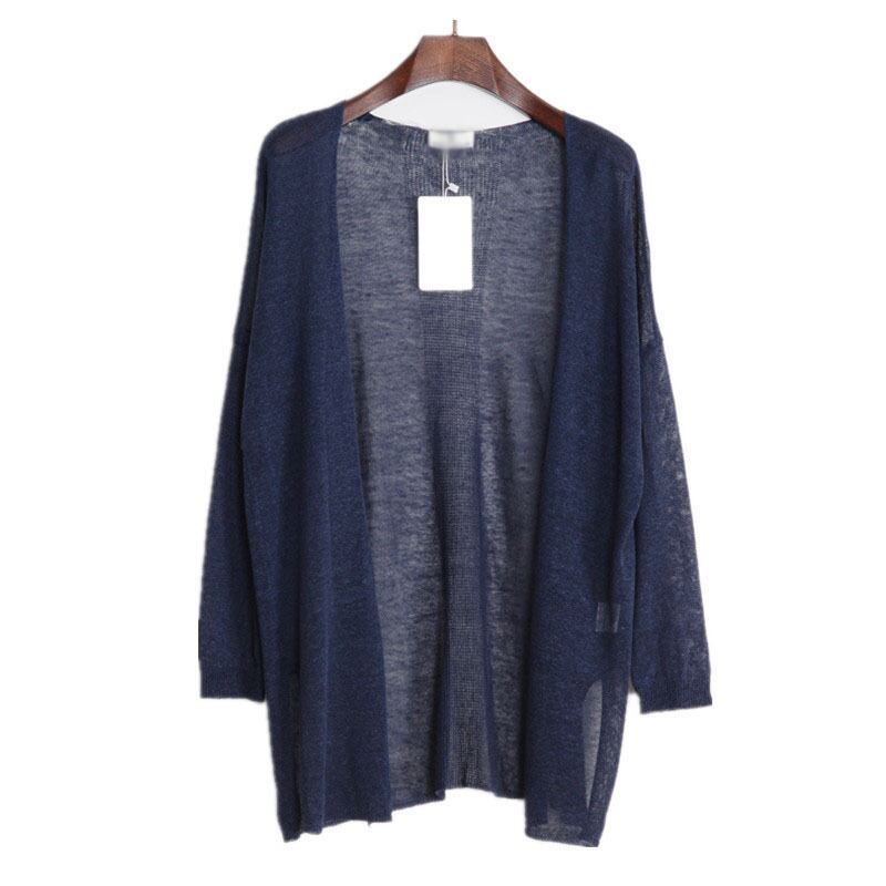 スプリングサマー薄手ルーズセーター シャツ カーディガン 大きめサイズ 春物 夏物 Yiranxuaディースワード30424796911