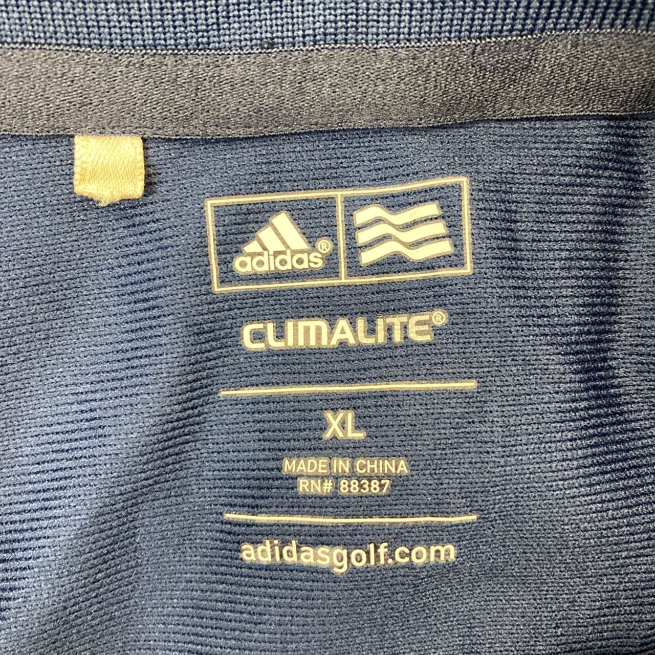 adidas 半袖 ポロシャツ XLサイズ アディダス ハーフボタン 刺繍 