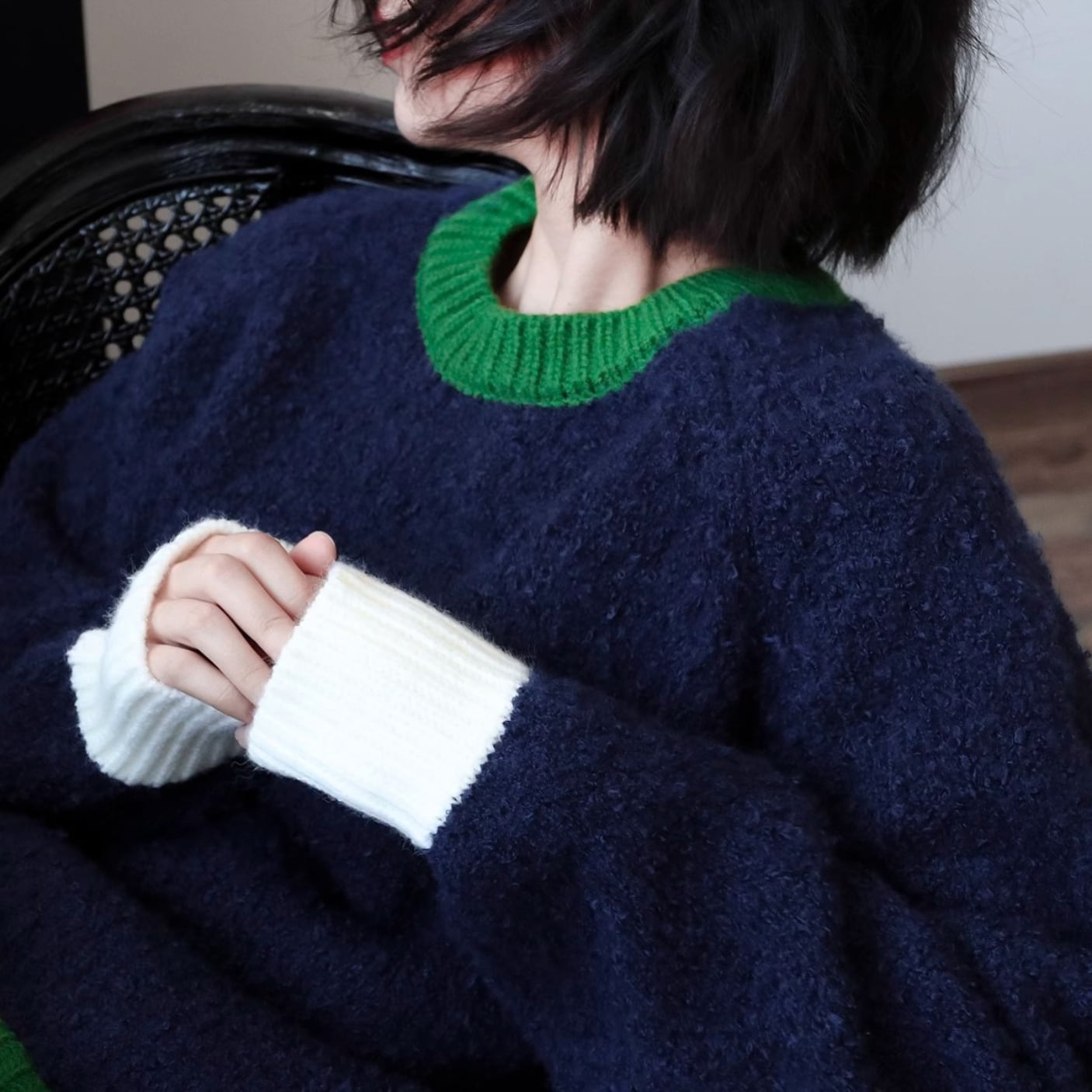 クルーネックニットプルオーバー B0171