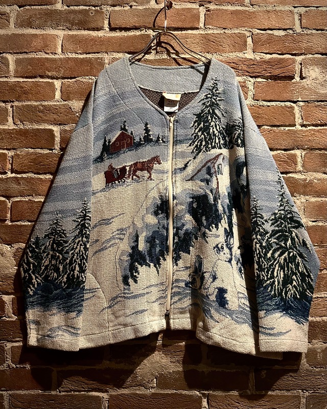 【Caka act3】Beautiful Snow View Vintage Zip Up Goblin Jacket